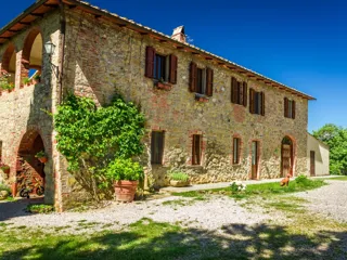 gammelt mursteinhus i Italia